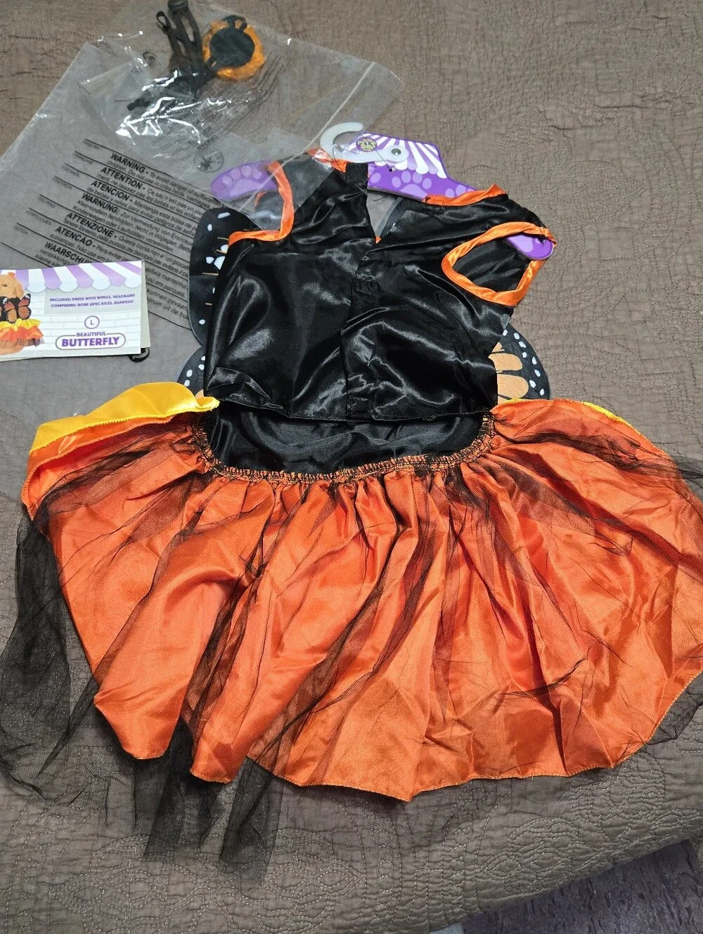 Monarch Butterfly Dogs Costume Large Dog Halloween Costume NEW